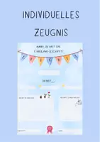 Vorschau - Arbeitsblätter - Individuelles Zeugnis 1. Klasse - Deckblatt