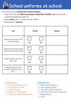 Vorschau - Arbeitsblätter - school uniforms at school - Speaking / Englisch 7.-10. Klasse - Deckblatt