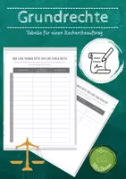 Vorschau - Arbeitsblätter - Grundrechte im Grundgesetz - Recherche - Deckblatt