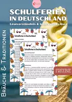 Vorschau - Unterrichtsreihen - Schulferien in Deutschland FREEBIE & QUIZ - Deckblatt