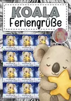 Vorschau - Mal- und Bastelvorlagen - Feriengrüße mit Sternen für die Koalaklasse - Deckblatt