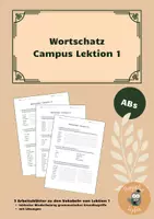 Vorschau - Arbeitsblätter - Latein Wortschatz Campus Lektion 1 Arbeitsblätter - Deckblatt