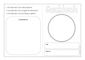 Vorschau - Präsentationen/Tafelbilder - Buchpräsentation Guckloch (differenzierte Kopiervorlagen) - Seite 1