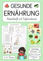 Vorschau - Unterrichtsreihen - Gesunde Ernährung - Arbeitsheft & Tafelmaterial (3./4.Klasse) - Deckblatt