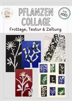 Vorschau - Stundenentwürfe - Kunstidee: Pflanzen-Collage: Frottage, Textur und Zeitung - Deckblatt