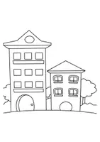 Vorschau - Arbeitsblätter - Ausmalbilder & Mandalas PAKET Thema Hochhäuser - Grundschule - Bastelvorlagen - Seite 3