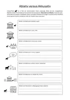 Vorschau - Arbeitsblätter - Ablativ versus Akkusativ - Ein Pferd in Rom - Deckblatt