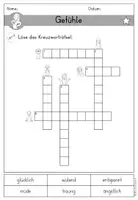 Vorschau - Arbeitsblätter - Gefühle Arbeitsblatt Kreuzworträtsel differenziert - DaZ DaF Sprachförderung - Seite 3