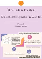 Vorschau - Arbeitsblätter - Ohne Ende reden über... Die deutsche Sprache im Wandel - Deckblatt