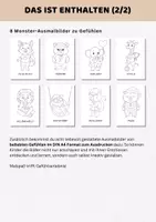 Vorschau - Bildkarten - Monster Gefühlsrad Gefühlsuhr Emotionsrad - Gefühle und Emotionen erkennen, benennen & verstehen mit Gefühlsmonstern - Seite 2