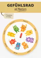Vorschau - Bildkarten - Monster Gefühlsrad Gefühlsuhr Emotionsrad - Gefühle und Emotionen erkennen, benennen & verstehen mit Gefühlsmonstern - Deckblatt
