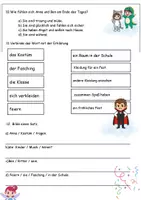 Vorschau - Arbeitsblätter - Lesetext mit Fragen 'Fasching' - Seite 3