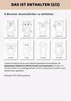 Vorschau - Poster - Monster Gefühlsposter Lernposter Gefühle | Gefühle und Emotionen erkennen, benennen & verstehen mit Gefühlsmonstern - Seite 2
