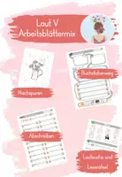 Vorschau - Arbeitsblätter - Buchstabe V - Arbeitsblättermix Klasse 1 - Deckblatt