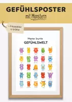 Vorschau - Poster - Monster Gefühlsposter Lernposter Gefühle | Gefühle und Emotionen erkennen, benennen & verstehen mit Gefühlsmonstern - Deckblatt