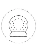 Vorschau - Arbeitsblätter - runde Prickelbilder / Fensterbilder: Schneekugeln - Grundschule - Bastelvorlagen - Seite 2