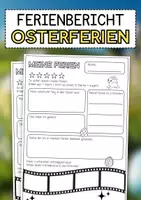 Vorschau - Arbeitsblätter - Meine Osterferien (kreativer Ferienbericht) - Deckblatt