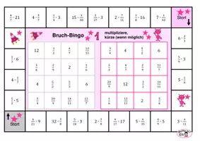 Vorschau - Spiele - Bruch-Bingo "Space" zur Multiplikation - Seite 2