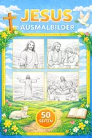 Vorschau - Mal- und Bastelvorlagen - Jesus Ausmalbilder (50 Malvorlagen) - Deckblatt