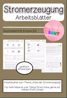Vorschau - Arbeitsblätter - Arten der Stromerzeugung - Arbeitsblätter - Deckblatt