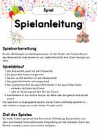 Vorschau - Arbeitsblätter - Würfelspiel Clown | Schwungübungen | Fasching - Seite 1
