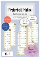 Vorschau - Aufgabenkarten - Freiarbeit Mathe: Ergänzungsaufgaben Rechenstreifen Zahlenraum 100 - rund um die Zehnerzahlen I - Deckblatt