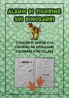 anteprima - Flashcard - ALBUM DI FIGURINE DEI DINOSAURI 🦖 - Pagina di copertina