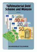 Vorschau - Präsentationen/Tafelbilder - Tafelmaterial Geld Scheine und Münzen Euro - Deckblatt