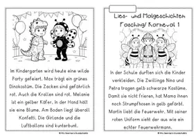 Vorschau - Arbeitsblätter - Fasching Lies- und Malgeschichten - Seite 3
