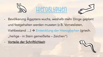 Vorschau - Stundenentwürfe - Freebie: Hochkultur Ägypten - Hieroglyphen - Schriftlichkeit im antiken Ägypten (Geschichte, Klasse 5/6) - Seite 3
