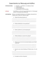 Vorschau - Experimente - Schülerexperiment Messung der Kraft - Deckblatt