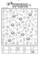 Vorschau - Arbeitsblätter - Spring: I Spy... (Count, Read & Colour) (Englisch Grundschule) - Seite 1