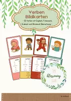 Vorschau - Bildkarten - Verben Bildkarten Version 2: DaZ/DaF - Deckblatt
