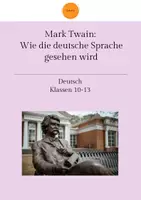 Vorschau - Arbeitsblätter - Mark Twain: Wie die deutsche Sprache gesehen wird - Deckblatt