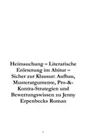Vorschau - Klassenarbeiten - Heimsuchung – Literarische Erörterung im Abitur – Sicher zur Klausur- Aufbau, Musterargumente, Pro-&-Kontra-Strategien und Bewertungswissen zu Jenny Erpenbecks Roman - Seite 1