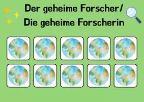 Vorschau - Poster - Classroom Management Sachunterricht: Der geheime Forscher / Die geheime Forscherin Belohnungssystem - Deckblatt