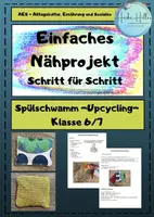 Vorschau - Anderer Materialtyp - 🧵Einfaches Nähprojekt / Schritt für Schritt - Spülschwamm Upcycling - Deckblatt