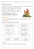Vorschau - Arbeitsblätter - Die wörtliche Rede in Märchen - Arbeitsblatt - Deckblatt