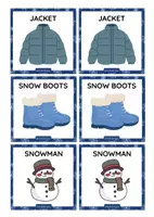 anteprima - Flashcard - Winter Words Memory Game - gioco in inglese sull'inverno - Pagina 3