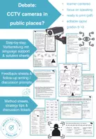 Vorschau - Arbeitsblätter - Debate: CCTV / surveillance cameras in public places? - Deckblatt