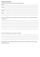 anteprima - Esercizi - Verifica di scienze sulle piante (classe quarta) - Pagina 1