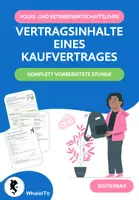 Vorschau - Arbeitsblätter - Vertragsinhalte eines Kaufvertrages - Komplette Unterrichtsstunde - Deckblatt