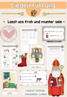 Vorschau - Unterrichtsreihen - Liedeinführung - Lasst uns froh und munter sein - Deckblatt