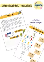 Vorschau - Mal- und Bastelvorlagen - Unterrichtseinheit Gentechnik - Deckblatt