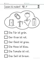 Vorschau - Arbeitsblätter - Lesen und Malen - Basisschreibungen, Anfangsunterricht - Seite 3