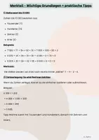 Vorschau - Arbeitsblätter - Zahlenraum bis 10 000: Stellenwert, Tabellen, Sachaufgaben Klasse 3&4 - Seite 1