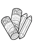 Vorschau - Arbeitsblätter - Mandalas Thema Buntstifte - Grundschule - Bastelvorlagen - Seite 1