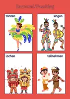 Vorschau - Arbeitsblätter - Wortschatz Karneval/Fasching Masken Arbeitsblätter - Deckblatt