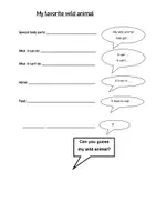 Vorschau - Arbeitsblätter - Guess my wild animal (Steckbrief mit Satzanfängen) - Deckblatt