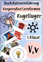 Vorschau - Fördermaterial/Inklusion - Buchstabeneinführung V, X, Y, Z - Buchstabe V, X, Y, Z - Kugellager V, X, Y, Z - Seite 1